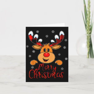 Merry Christmas Reindeer Xmas Family Men Women  Card