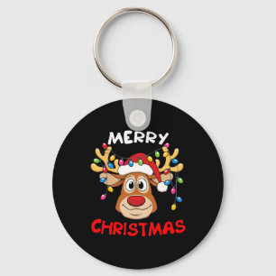 Merry Christmas Reindeer Xmas Family Men Women  Key Ring