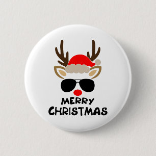 Merry Christmas Reindeer Xmas Family Men Women Kid 6 Cm Round Badge