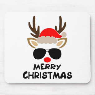 Merry Christmas Reindeer Xmas Family Men Women Kid Mouse Pad
