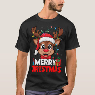 Merry Christmas Reindeer Xmas Family Men Women T-Shirt