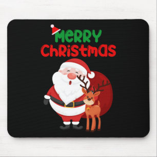 Merry Christmas Reindeer Xmas Family Men Women Tee Mouse Pad