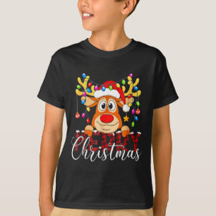Merry Christmas Reindeer Xmas Family Pajamas Buffa T-Shirt