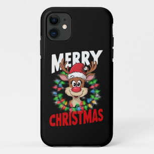 Merry Christmas Reindeer Xmas Holiday Case-Mate iPhone Case