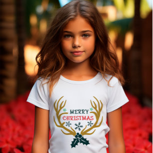 Merry Christmas ReindeerSnow flakes T-Shirt