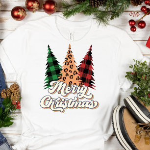 Merry Christmas Retro Christmas Trees T-Shirt