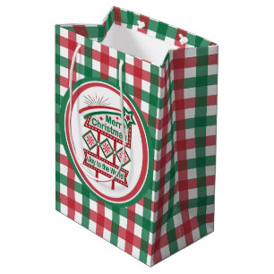 Merry Christmas Retro Marquee – Joy to the World Medium Gift Bag