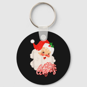 Merry Christmas Retro Santa Claus Vintage Retro Xm Key Ring
