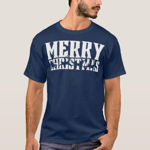 Merry Christmas Retro Santas Sleigh & Flying Reind T-Shirt