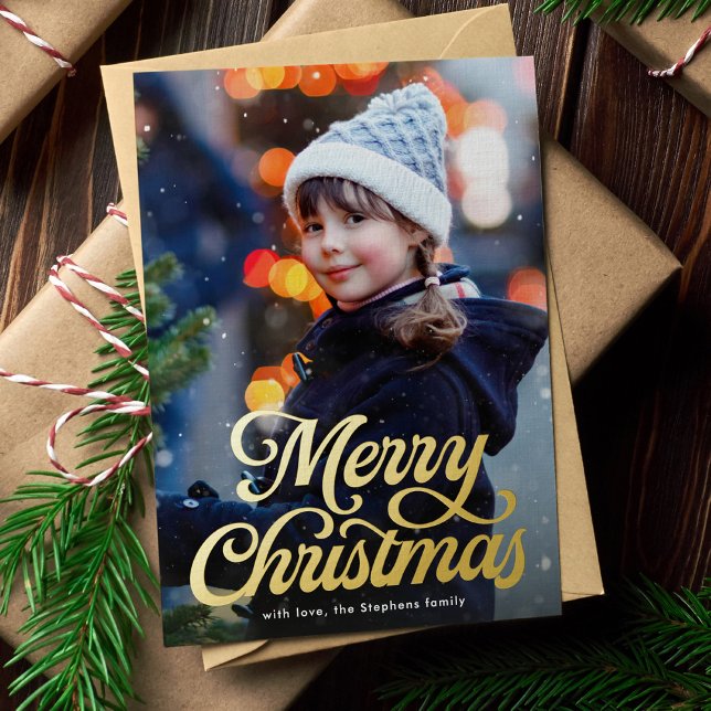 Merry Christmas retro script classic photo (Creator Uploaded)