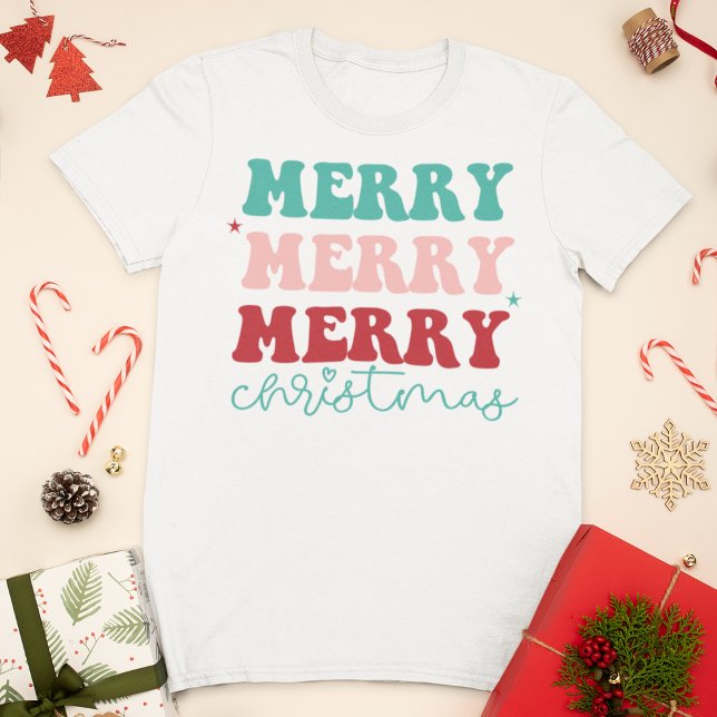 Merry Christmas Retro T-Shirt (Creator Uploaded)