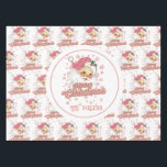 Merry Christmas Retro Typography Santa Pink Hat Tablecloth<br><div class="desc">Merry Christmas pink retro typography with a Santa Claus with a pink hat.</div>