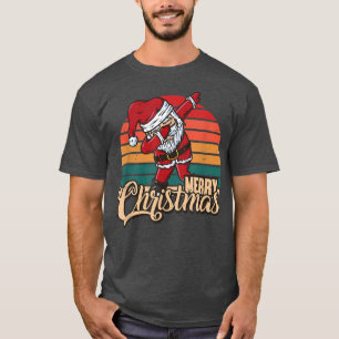Merry Christmas Retro Vintage Dabbing Santa PJs T-Shirt