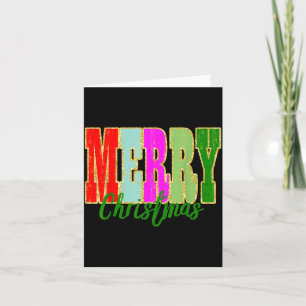 Merry Christmas Retro Vintage Xmas Holiday For Wom Card