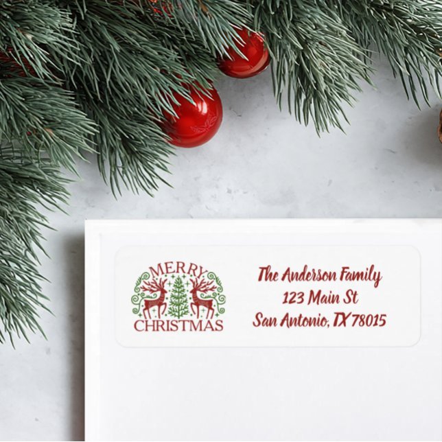 Merry Christmas Return Address (Personalized Christmas Return Address Labels)