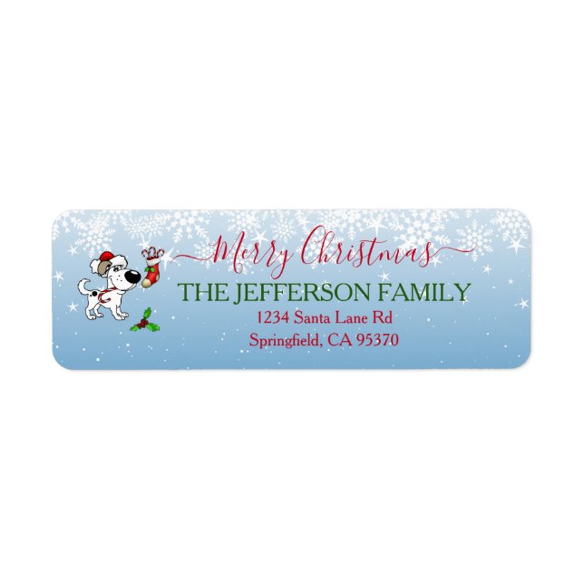 Merry Christmas Return Address Label (Front)