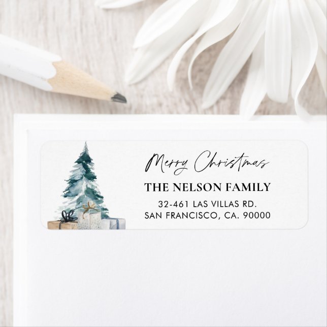 Merry Christmas Return Address Label (Insitu)