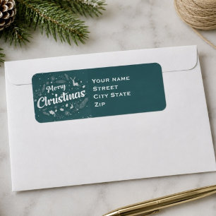 Merry Christmas Return Address Label