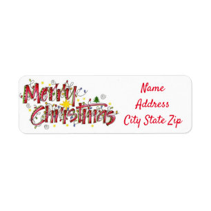 **MERRY CHRISTMAS** RETURN ADDRESS LABLE