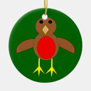 Merry Christmas Robin Custom Tree Ornament