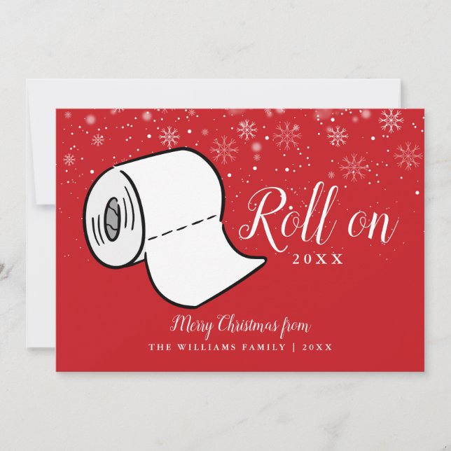 Merry Christmas Roll On 2022 New Year Holiday Card (Front)