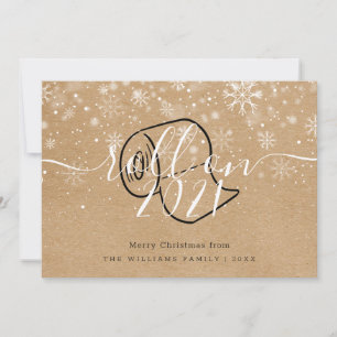 Merry Christmas Roll On New Year Rustic Fun Holiday Card