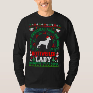 Merry Christmas Rottweiler Lady Ugly Sweater  Fitt