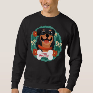Merry Christmas Rottweiler Sweatshirt