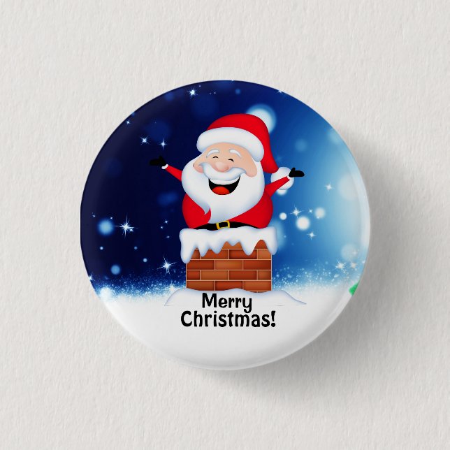 Merry Christmas Round Button (Front)