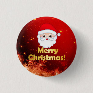 Merry Christmas Round Button