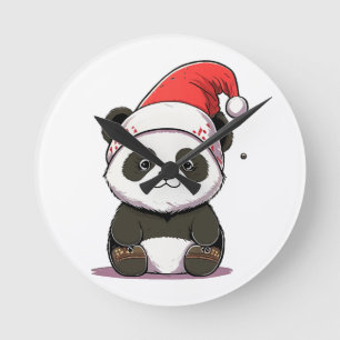merry christmas round clock