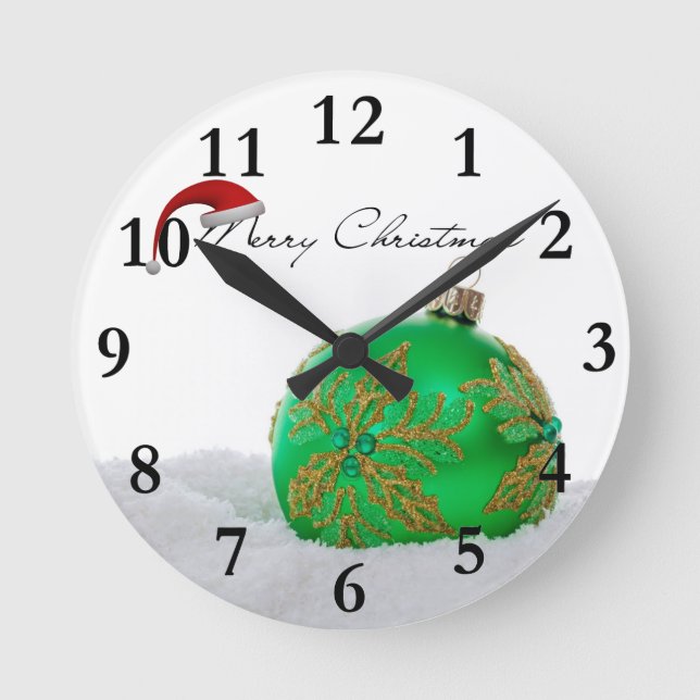 Merry Christmas Round Clock (Front)