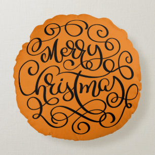 MERRY CHRISTMAS ROUND CUSHION
