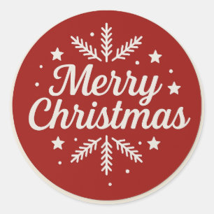 Merry Christmas Round Sticker