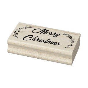 Merry Christmas Rubber Stamp