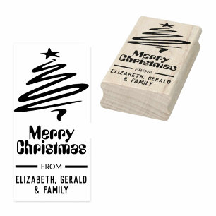Merry Christmas Rubber Stamp