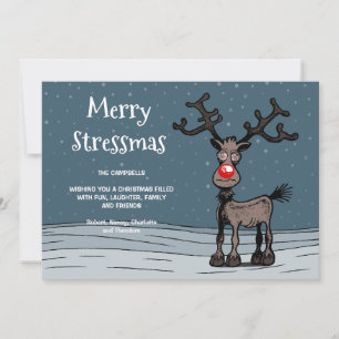 Merry Christmas Rudolph Holiday Card