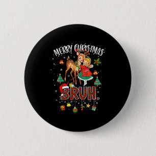 Merry Christmas Rudolph The Red Nose Reindeer Bruh 6 Cm Round Badge