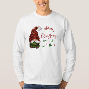 Merry Christmas Rustic Country Gnome Fun Holiday T-Shirt