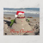 Merry Christmas! sandman snowman Holiday Postcard<br><div class="desc">Merry Christmas!</div>