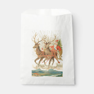 Merry Christmas (Santa and his Reindeer) Favour Bags
