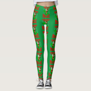 merry christmas santa biden kamala harris dinosaur leggings