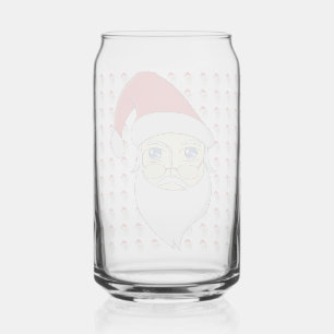 Merry Christmas Santa Can Glass