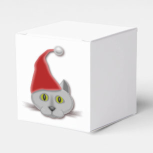 "MERRY CHRISTMAS" SANTA CAT FAVOUR BOX