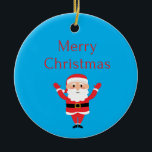 merry christmas santa  ceramic tree decoration<br><div class="desc">This christmas  ornament is perfect gift for those  who loves santa</div>