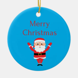 merry christmas santa ceramic tree decoration