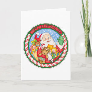 Merry Christmas Santa Circle Card
