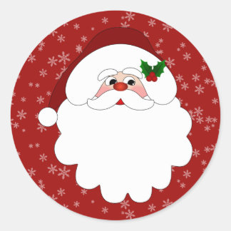 Merry Christmas Santa Classic Round Sticker