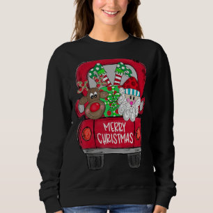 Merry Christmas  Santa Claus And Reindeer With Tru Sweatshirt