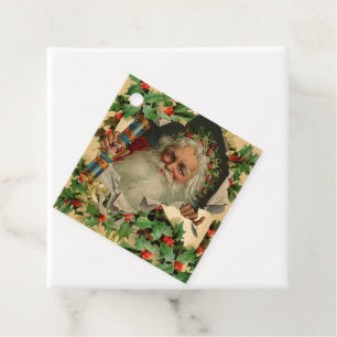 Merry Christmas Santa Claus Antique classic Favour Tags